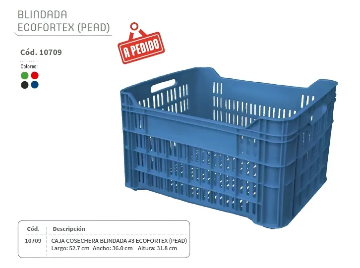 CAJA COSECHERA BLINDADA (PEAD)